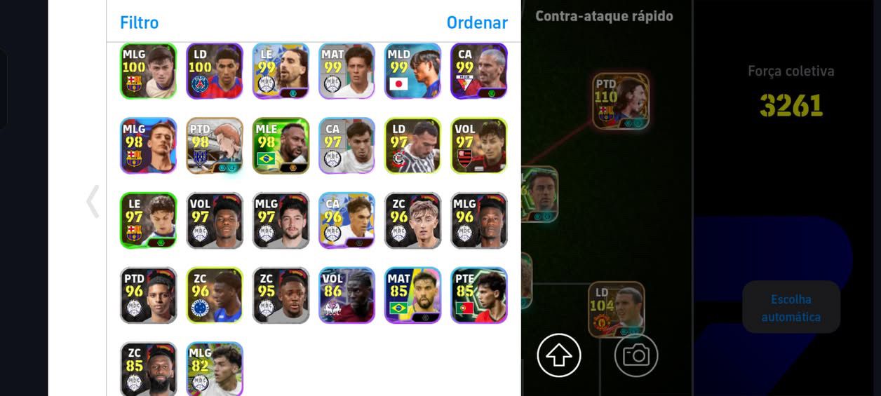 Conta efootball recheada de épicos, full time e big time