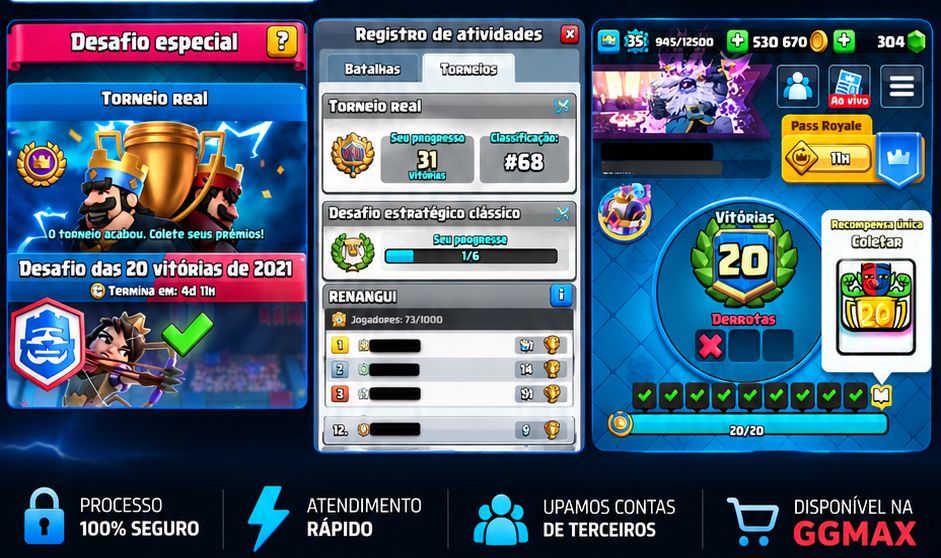 UP DE CONTAS CLASH ROYALE