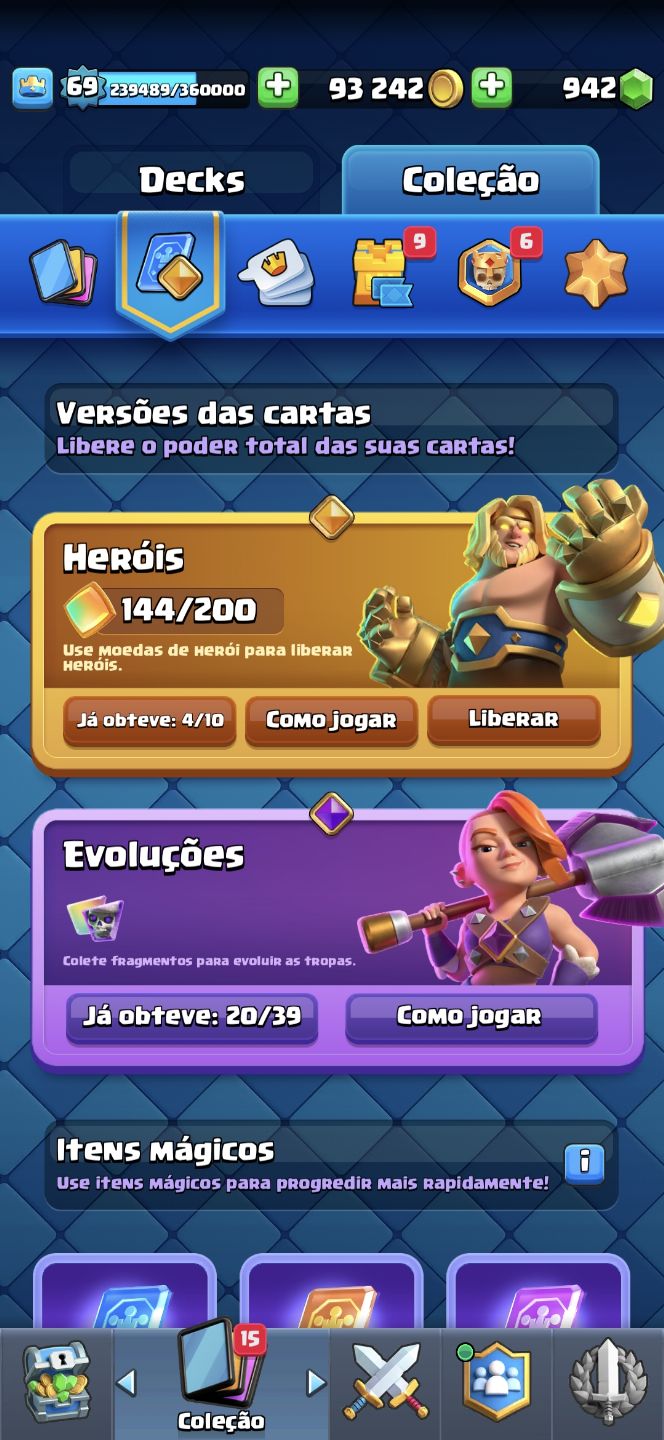 Conta clash royale mt bem updada 11k+trofeus