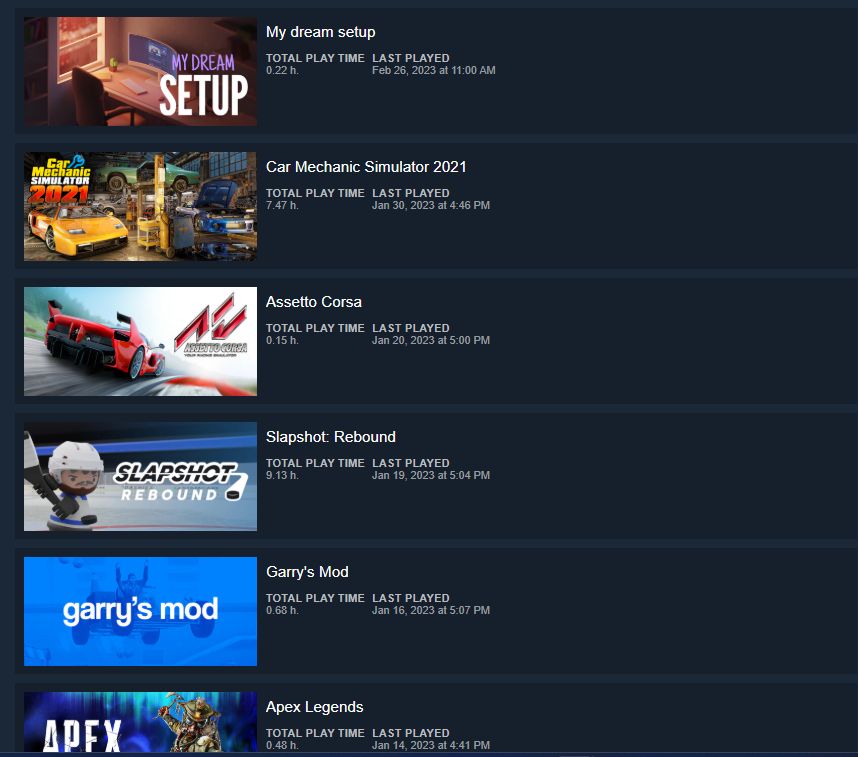 Conta Steam / Forza Horizon 5, ETS 2, F1 21, F1 22, FIFA 23 E + / FULL ACESSO!!