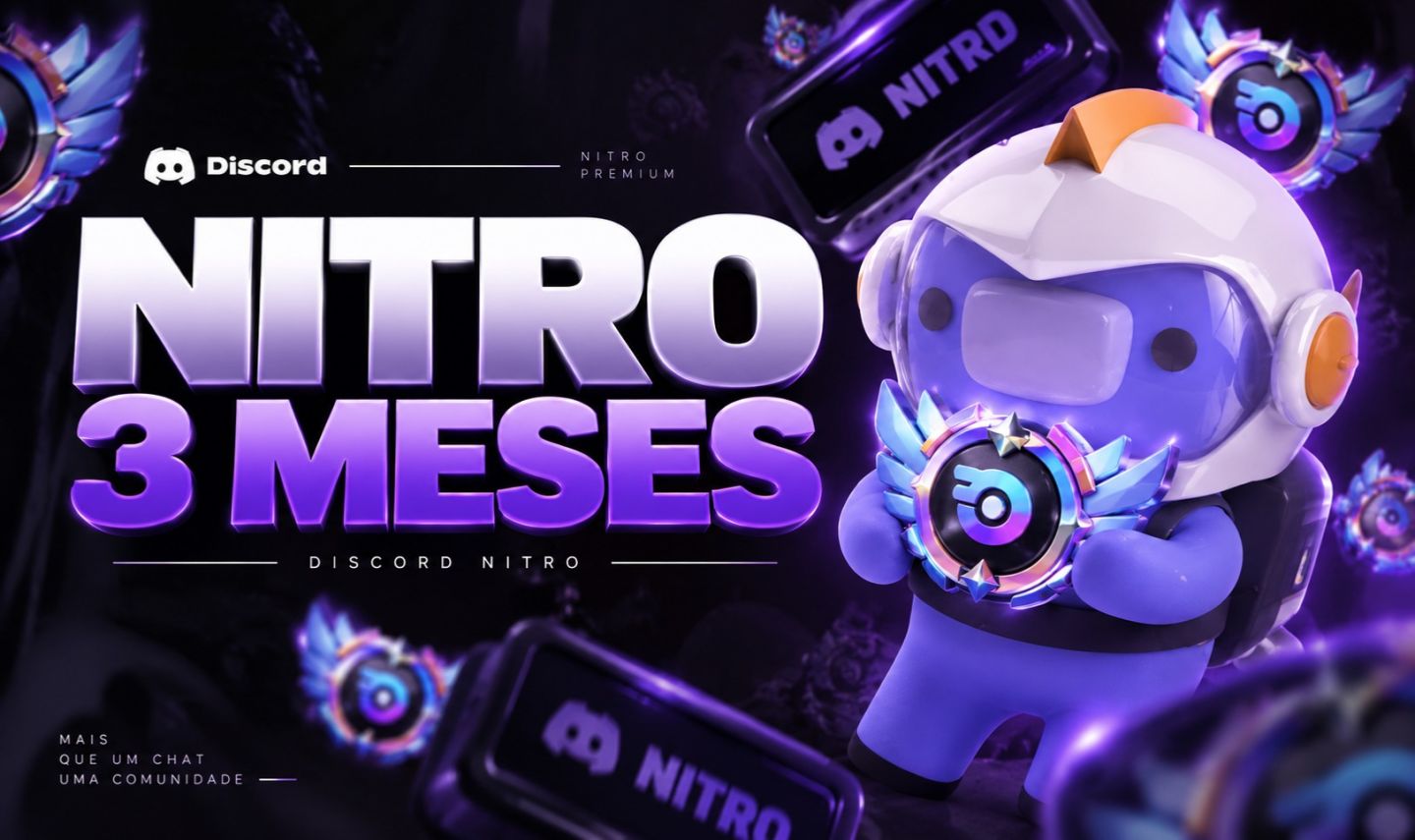 [PROMOÇÃO] NITRO TRIMESTRAL | 3 MESES MAIS 2 BOOSTS