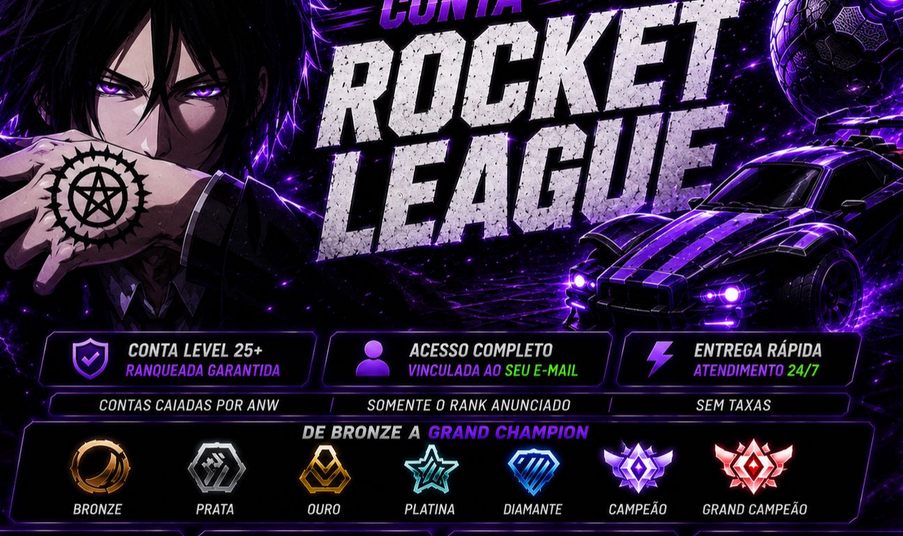 (MAIS BARATO) CONTAS ROCKET LEAGUE PRONTO PARA RANKED GCBRONZE