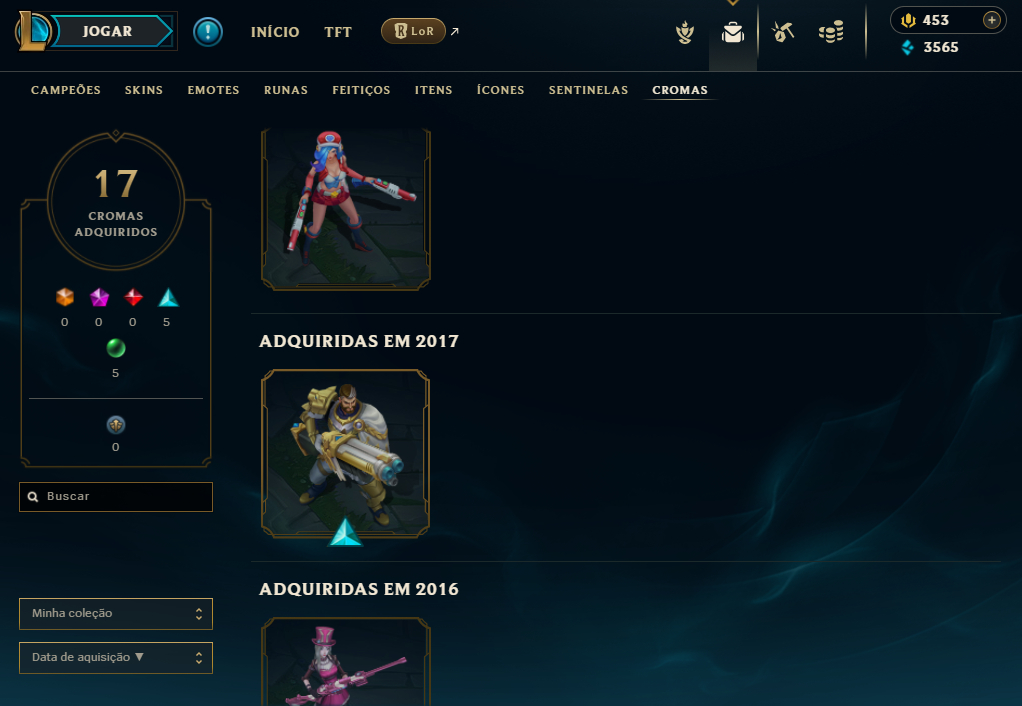 Conta lol - elise janna morgana vitoriosa e outras