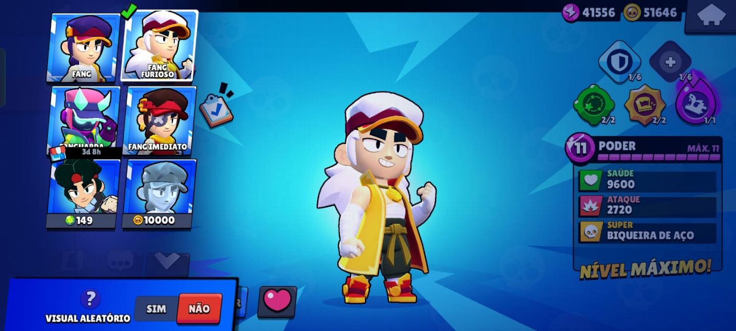 Conta Brawl Stars 61K, +590 gemas, +45k de ouro, Skins Raras, 107 Brawlers
