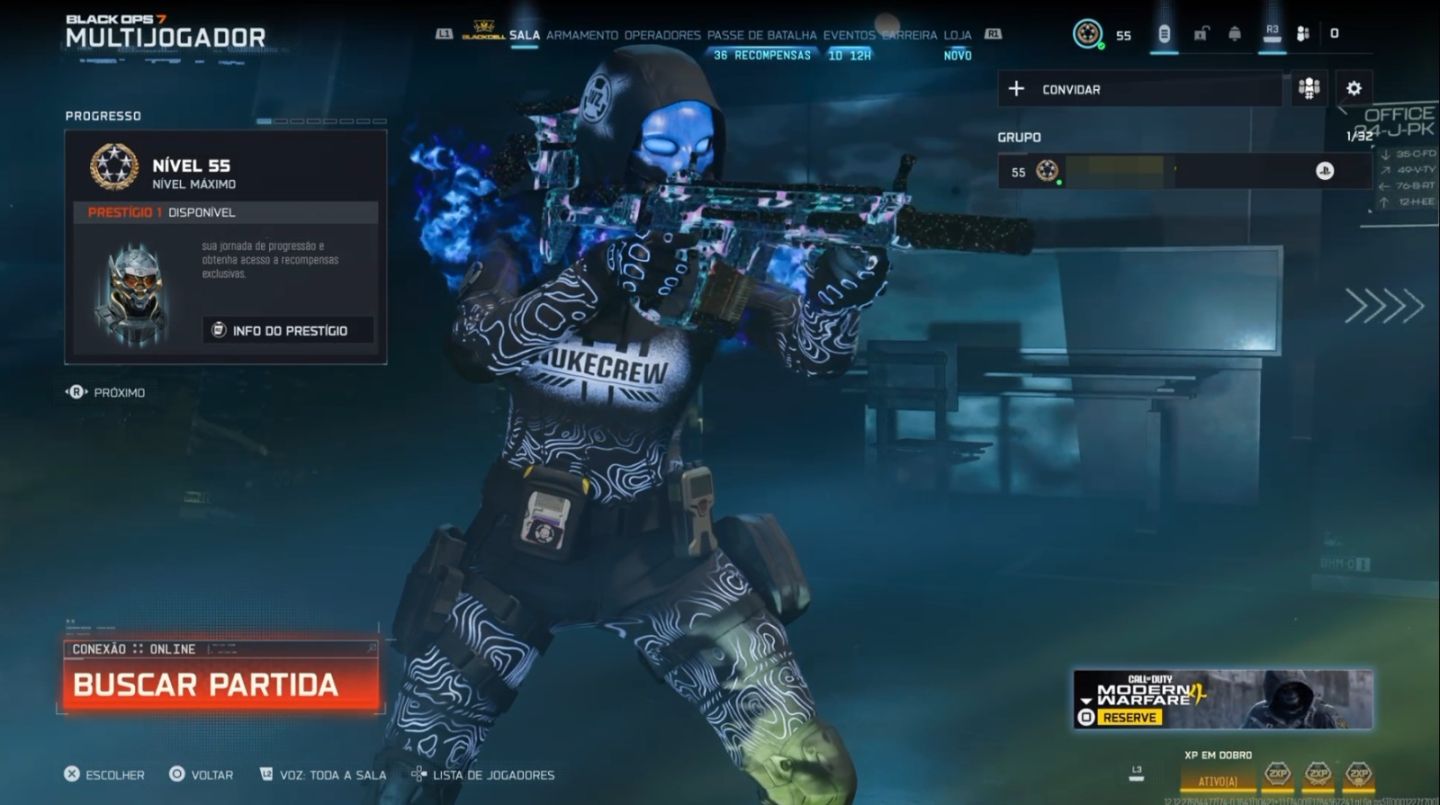 Contas C/ Nuke Warzone + Singularity + Nuke MP + Level 55