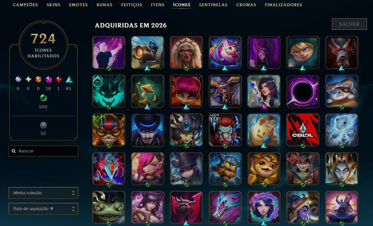Conta de lol 2013 main sup, com skins de adcs e mid tbm o
