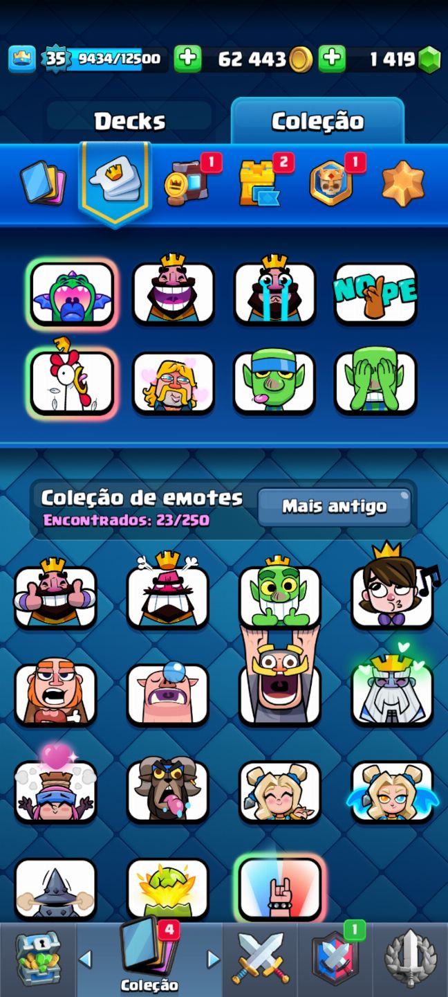 Conta clash royale arena 20