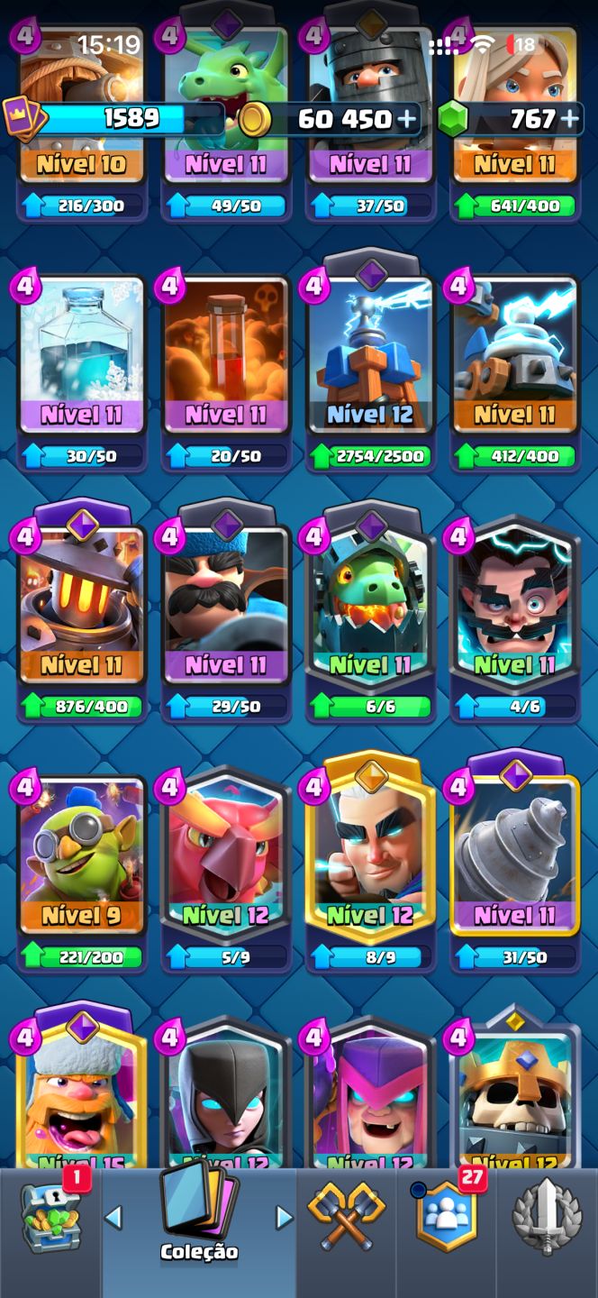 CONTA CLASH ROYALE 12 mil troféus