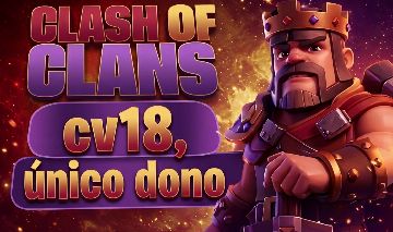 Conta de clash of clans (cv18) 97% full, único dono/ parando de jogar.