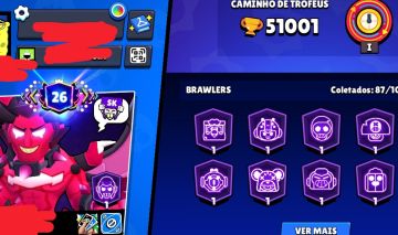 CONTA BRAWL STARS COM 51K DE TROFEUS