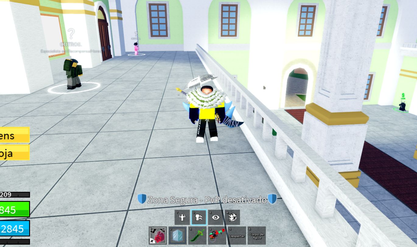 Conta try hard de blox fruits e outros jogos com quase 1000 robux.