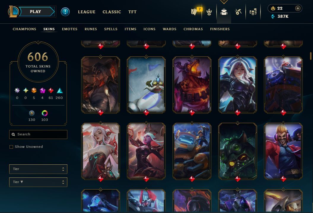 Conta Lol Full Acesso 606 Skins Esmeralda