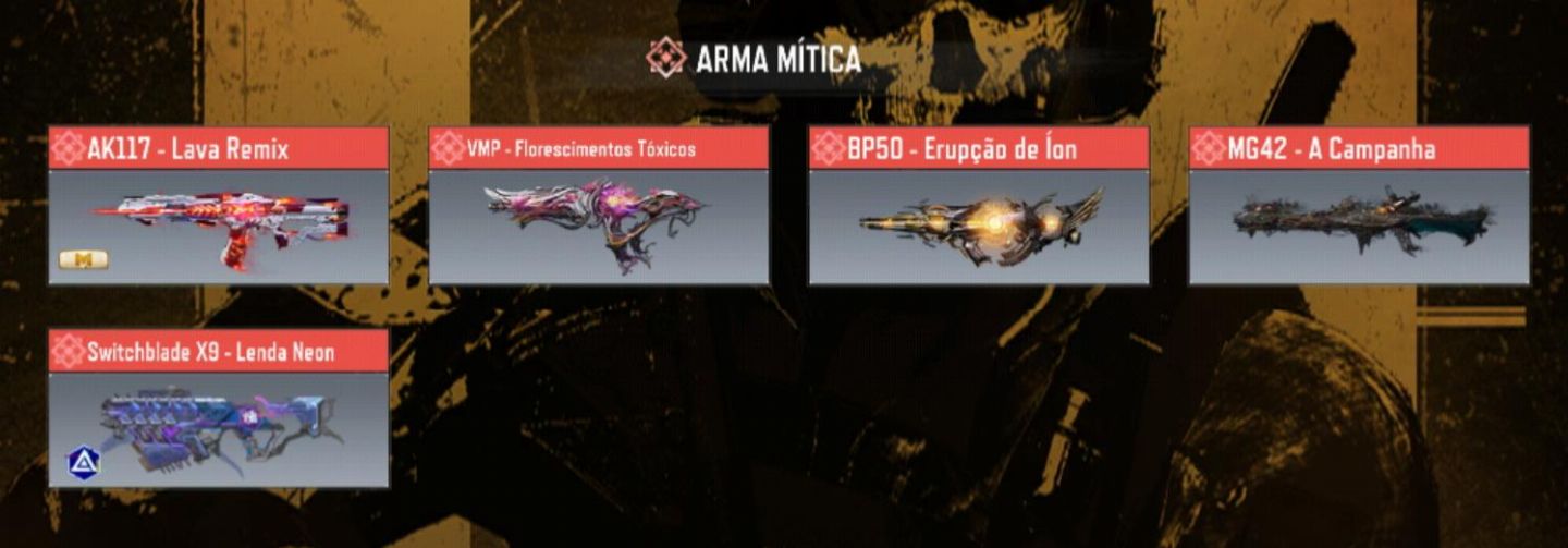 Conta com algumas míticas call of duty mobile