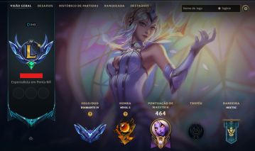 LOL BR | DIAMANTE IV | 164 SKINS | 3 ULTIMATES | HONRA 5 | TODOS CHAMPIONS