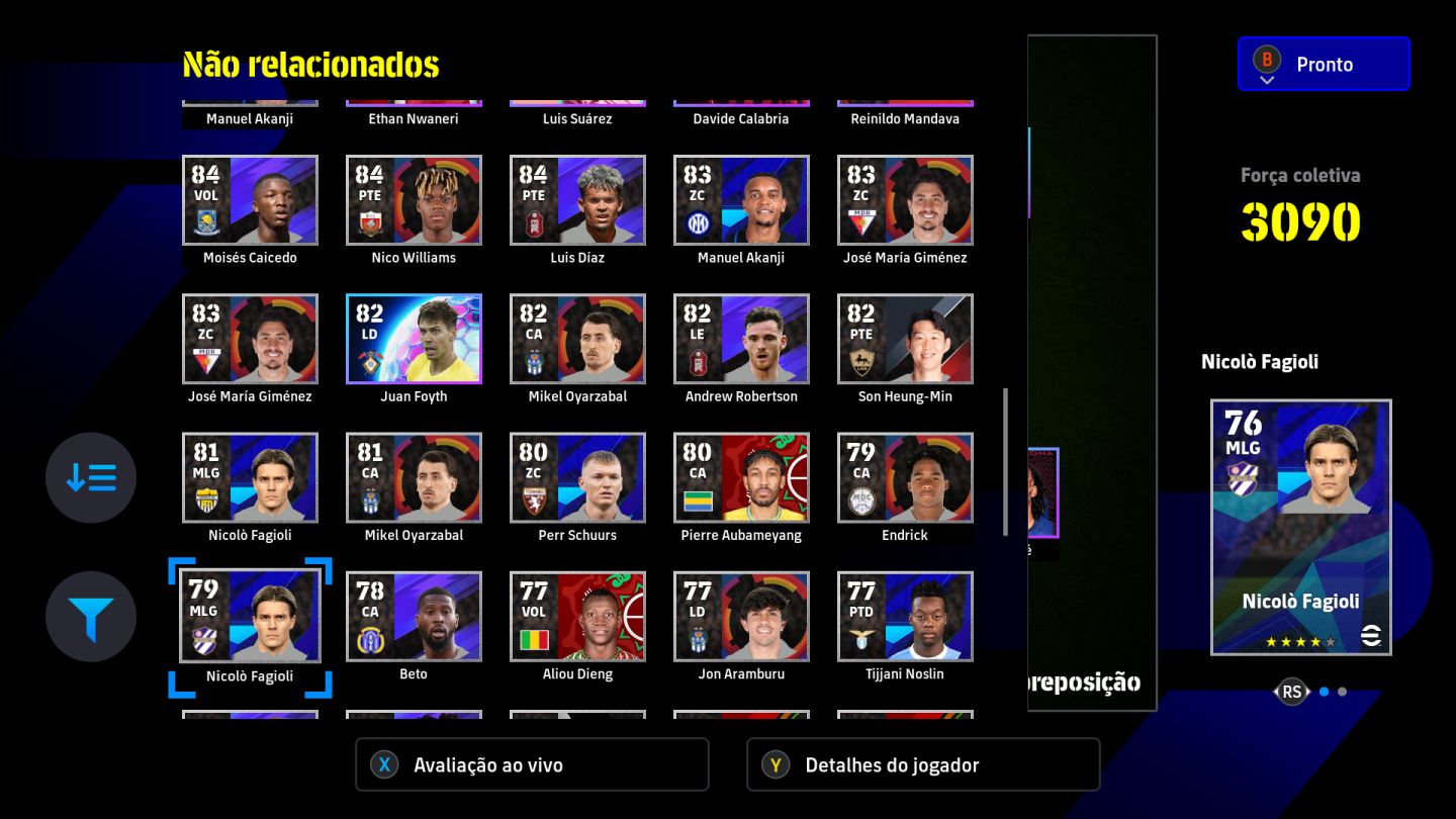 CONTA EFOOTBALL STEAM FORÇA 3090 + JOGOS