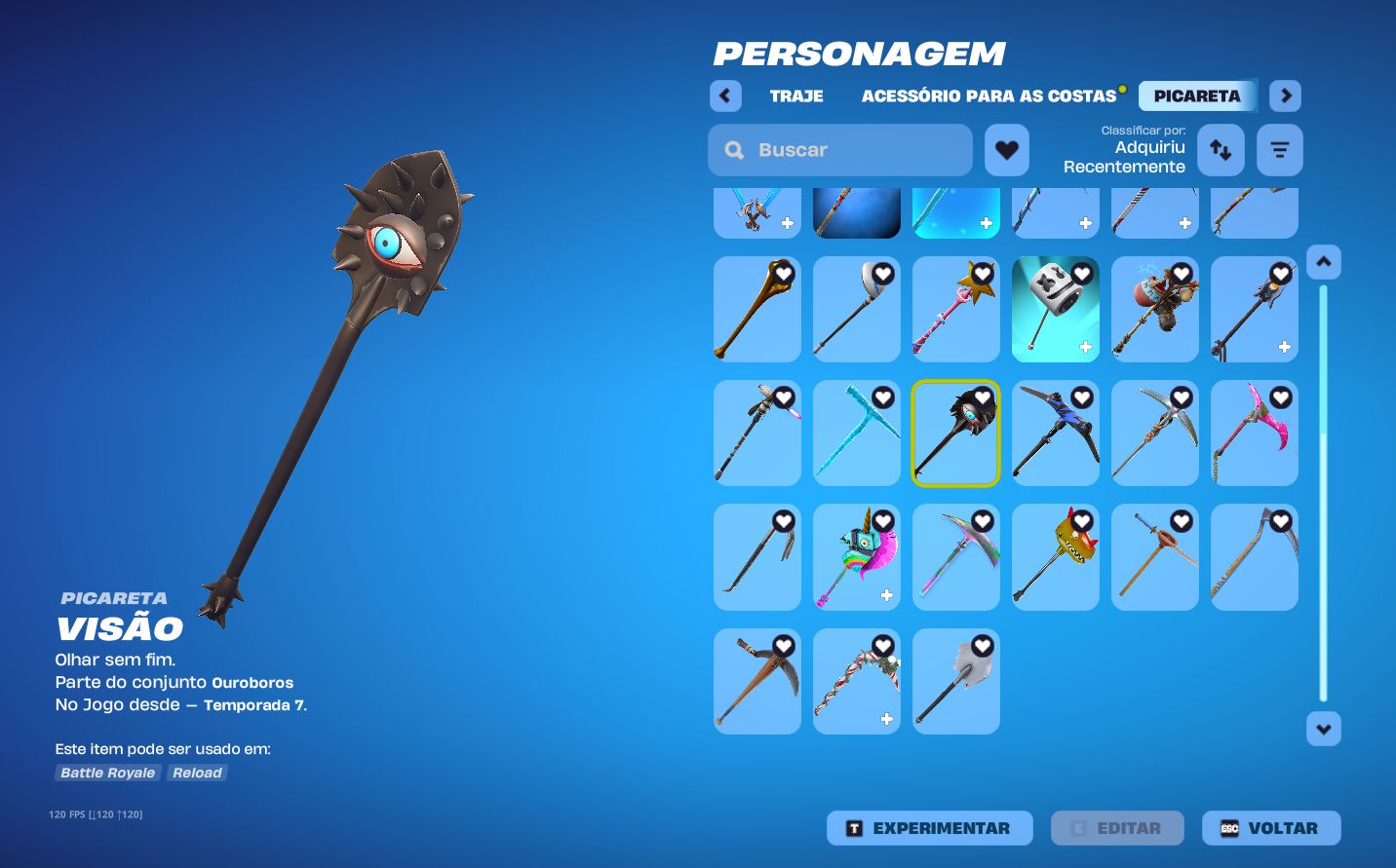 Conta fortnite minty axe,stw fundador,omega full e itens muito raros +3000vbucks