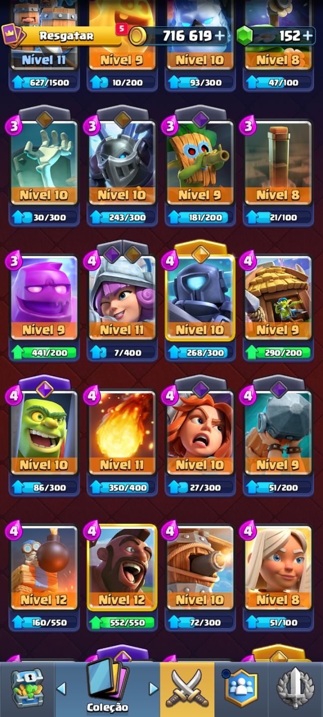 Conta Clash Royale | Arena 18 | 8 Evoluções | 716k Ouro