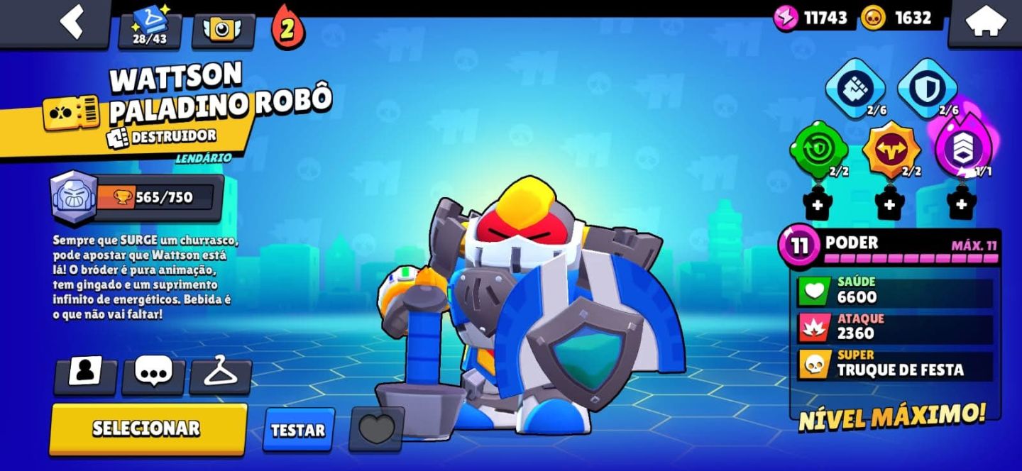 CONTA DE BRAWL STARS COM 46K DE TROFÉUS!!