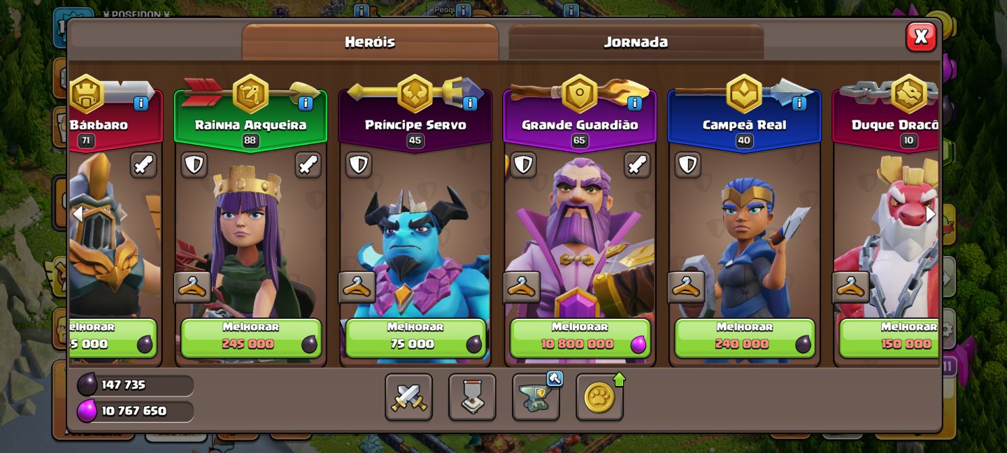 CONTA CLASH OF CLANS CV16 DEFESA FULL, EQUIP E HEROIS BEM UPADOS