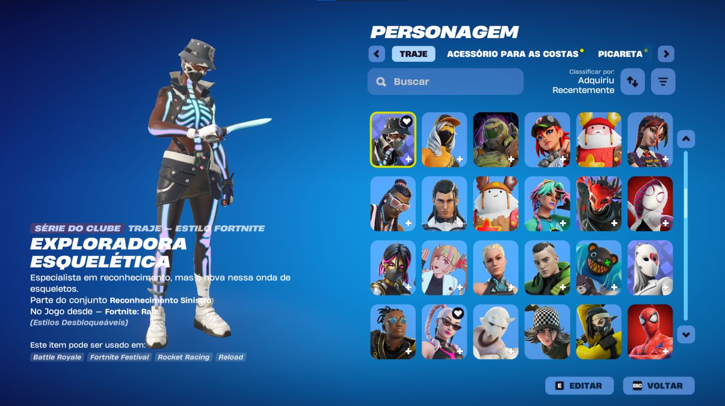Conta fortnite 203 skin salve o mundo fundador e glow