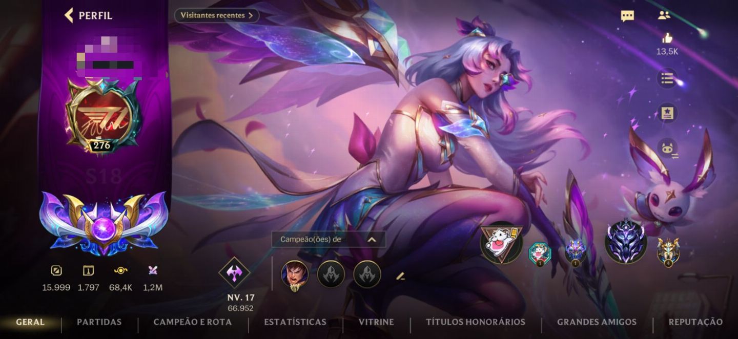 Conta wild rift 371 skins, já foi lenda e monarca