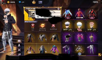 Conta de freefire com 2 angelicais,gojo,sukuna,passe do mano Max e muito mais