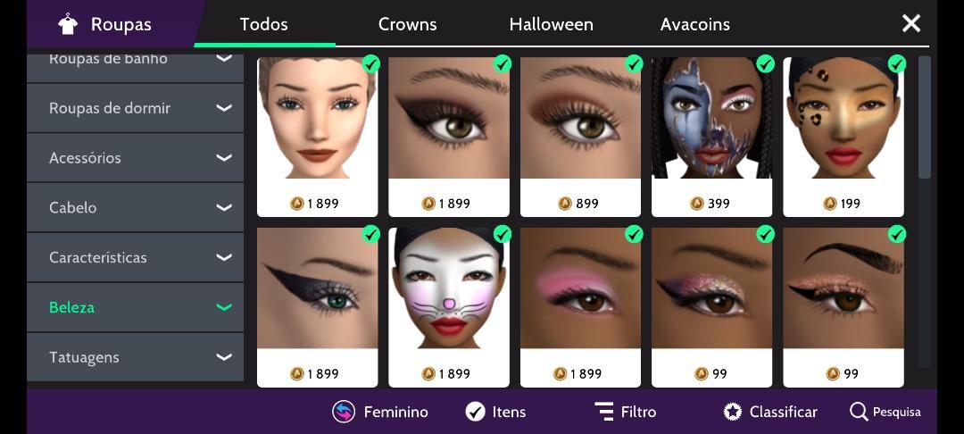 CONTA FEM NVL 22 AVAKIN LIFE (6 ANOS DE JOGO)