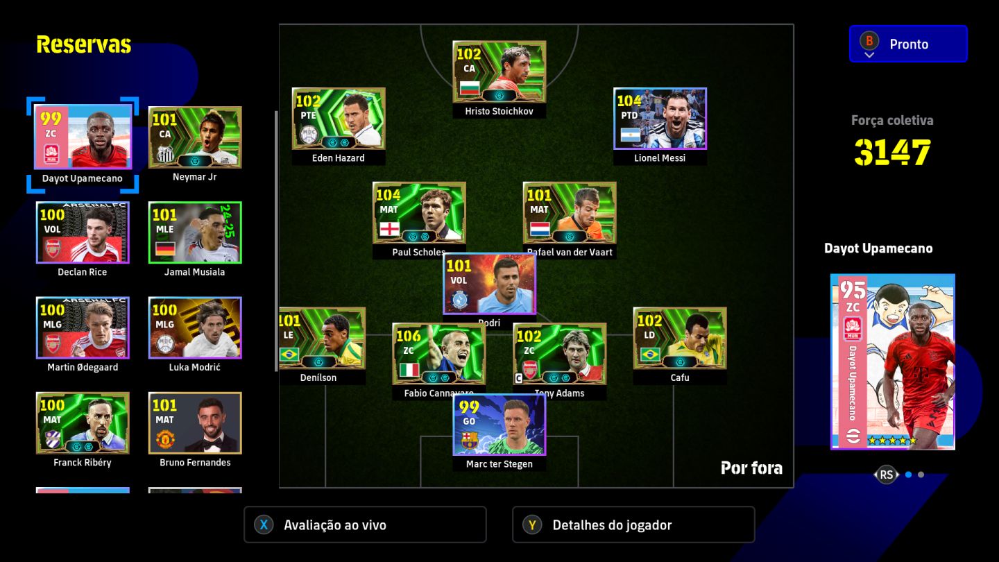 CONTA EFOOTBALL (STEAM) COM CAFU SCHOLES STOICHKOV E NEYMAR E COMPANIA