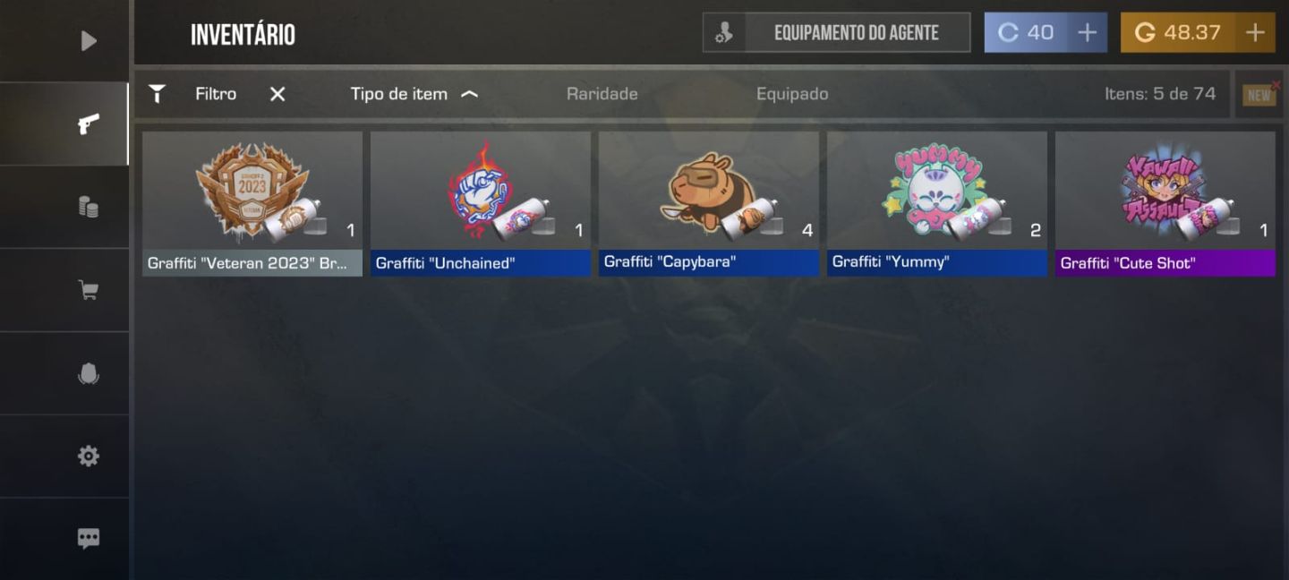 STANDOFF CONTA COM ITEIS RARO