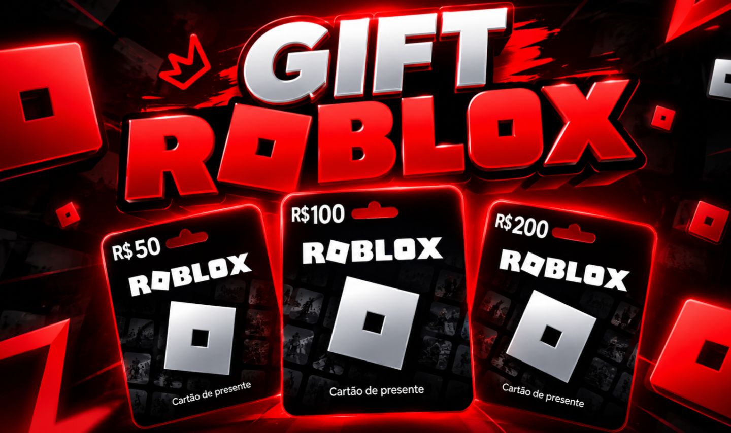 GIFT CARD ROBLOX- Cartão presente 20% DE DESCONTO +BONUS