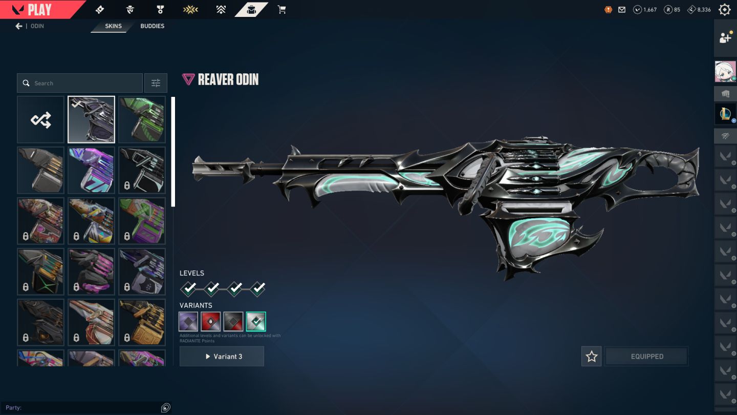 CONTA VALORANT LVL 549 | DIMA 1 | VANDAL CHAMPIONS 2025 + 24 SKINS+1667 VPS