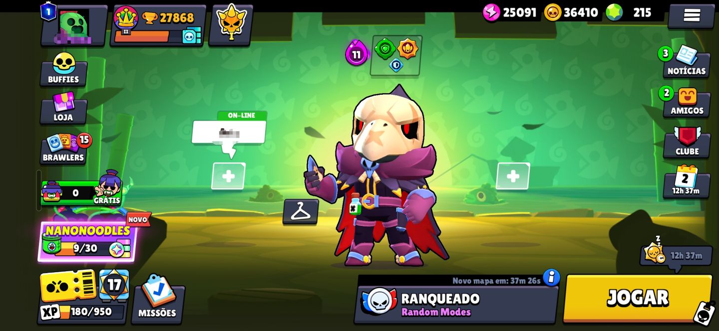 Conta brawl stars upada 28k de trofeus+ conta COC+ conta clash royale