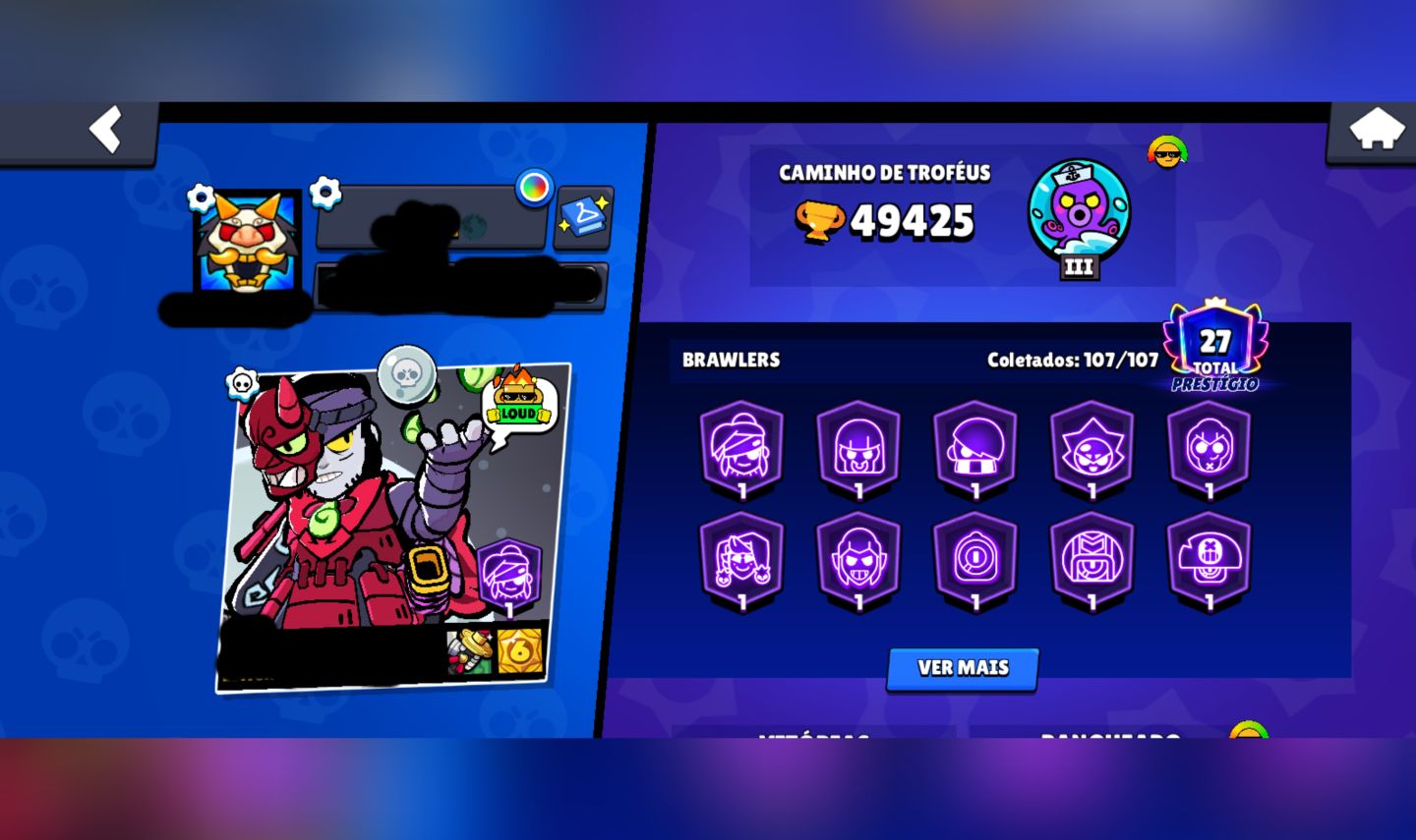 CONTA DE BRAWL STARS COM 49 MIL TROFÉUS