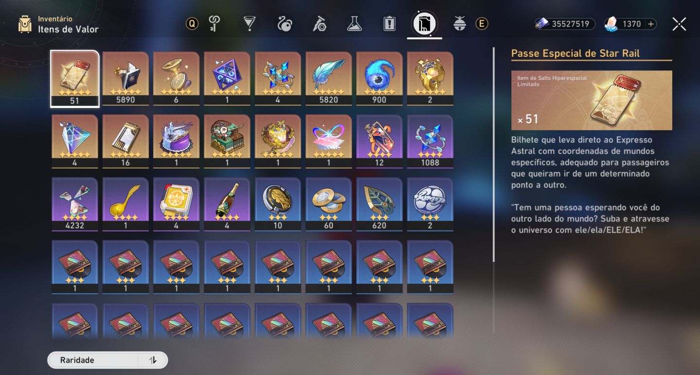 Conta Endgame Honkai + ZZZ todos os personagens bem buildados
