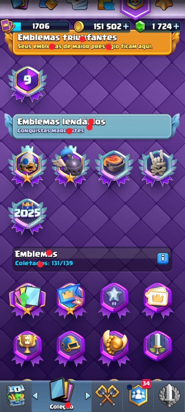 Conta Clash Royale Cartas nível 16 e 15 Nível 1705 14000 Troféus