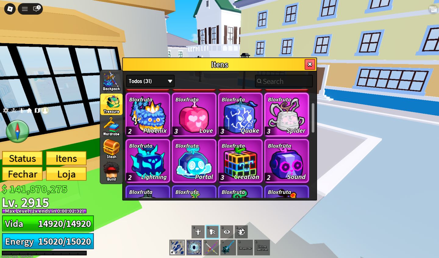 Conta completa de blox fruits