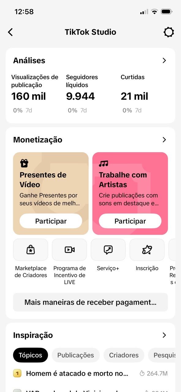 CONTA TIKTOK 11,5K - IP ALEMÃO (CRESCIDA LATAM) (SEGUIDORES REAIS)