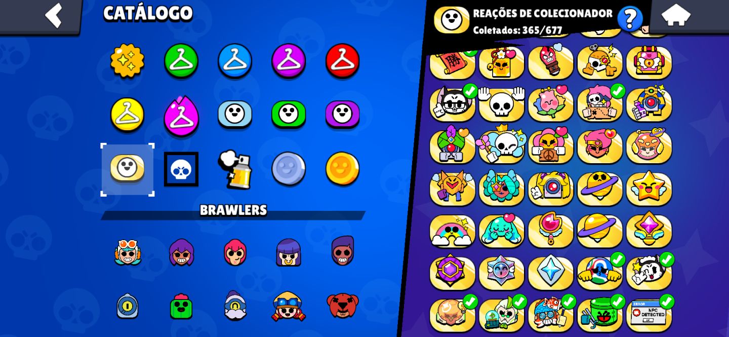 TODOS OS BRAWLERS, 2019, 250 SKINS, 33 FULL