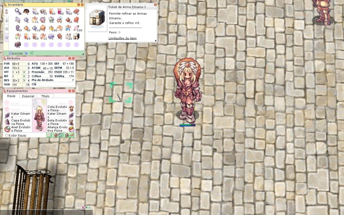 Conta Sicário / Sinix / Assasino LV 103 RAGNAROK LATAM C/ CX EVOLUTIVA + CONSUMÍ