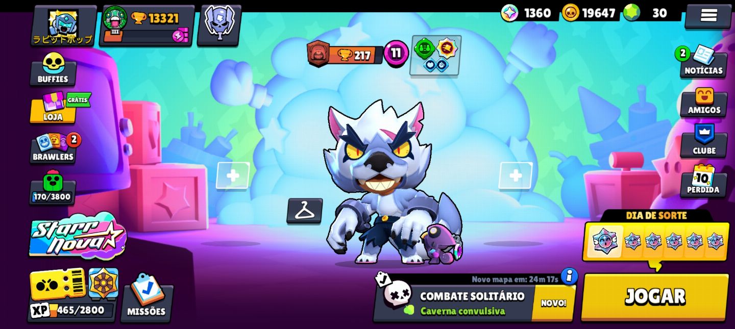 Conta de braw stars 13K de troféu,e muitas skins