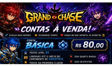 CONTA GRAND CHASE CLASSIC 24 PERSONAGENS NIVEL 90 SERDIN ATE SOLENE