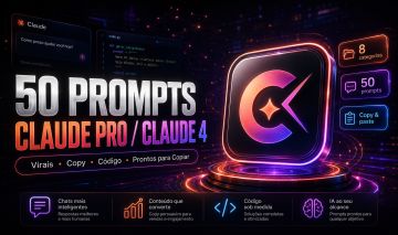 50 Prompts Claude Pro Claude 4 Virais Copy Codigo Prontos