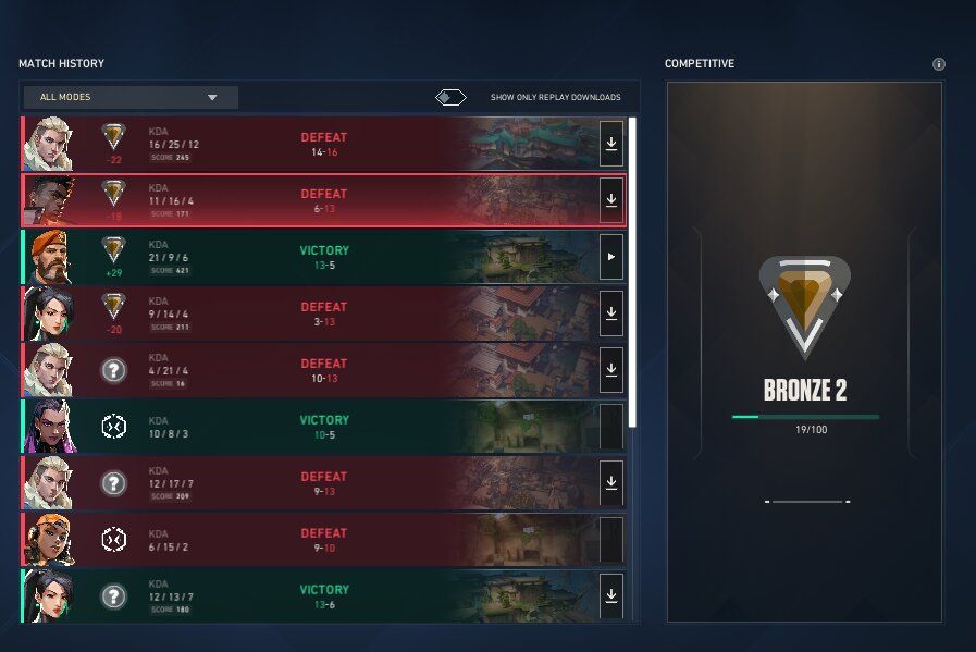 Conta Smurf Valorant Bronze 2