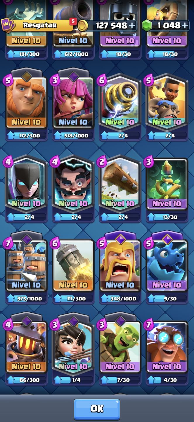CONTA CLASH ROYALE E CLASH OF CLANS