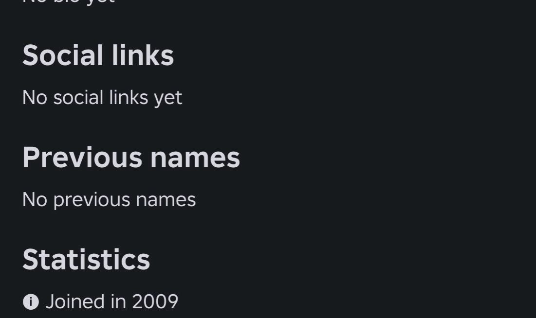 Conta 2009 + 140 Robux