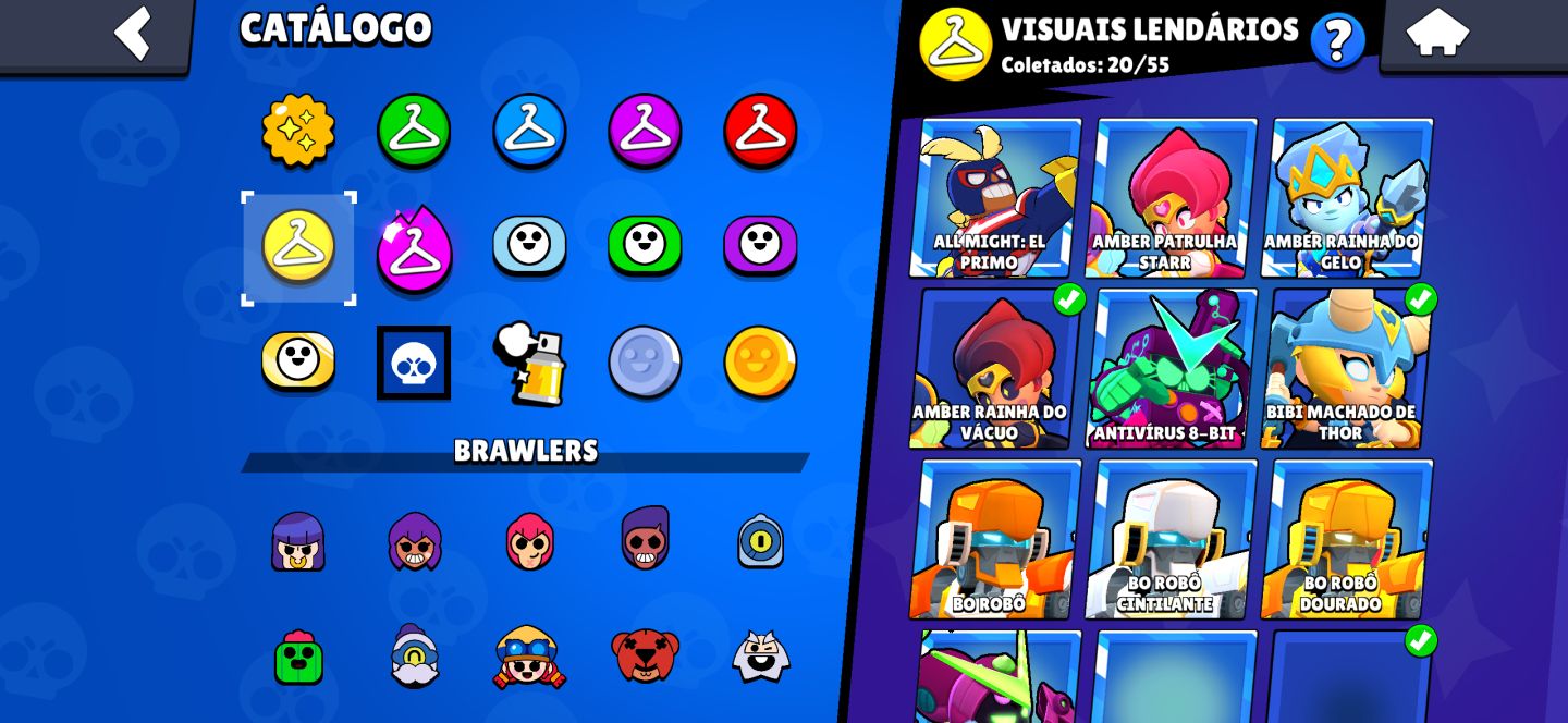 BRAWL STARS | 46.800 TROFÉUS | 107 BRAWLERS | 322 SKINS (PRA SAIR HOJE !!!!)