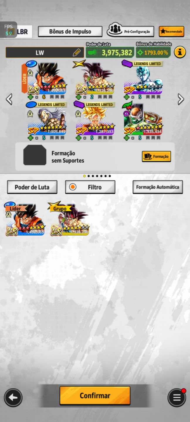 Conta DBL - Vários Personagens LL, LR e SPARKING com muitas estrelas