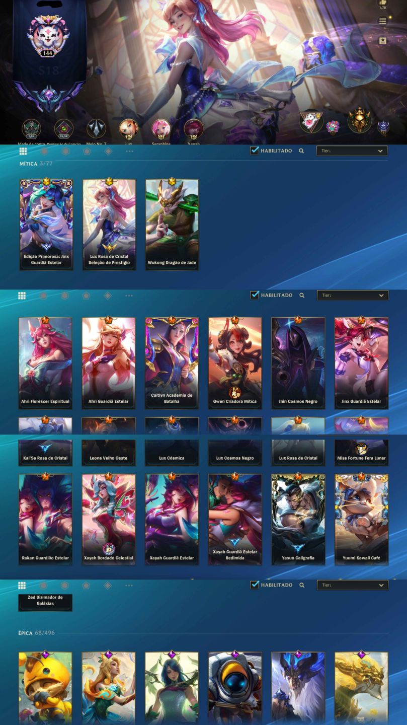 Conta Riot com VALORANT,LoL e Wild Rift