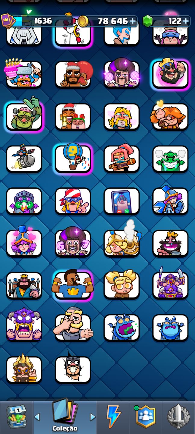 CONTA CLASH ROYALE INSANA! 13 EVOLUÇÕES, CARTAS LVL 16 E 78K DE OURO!