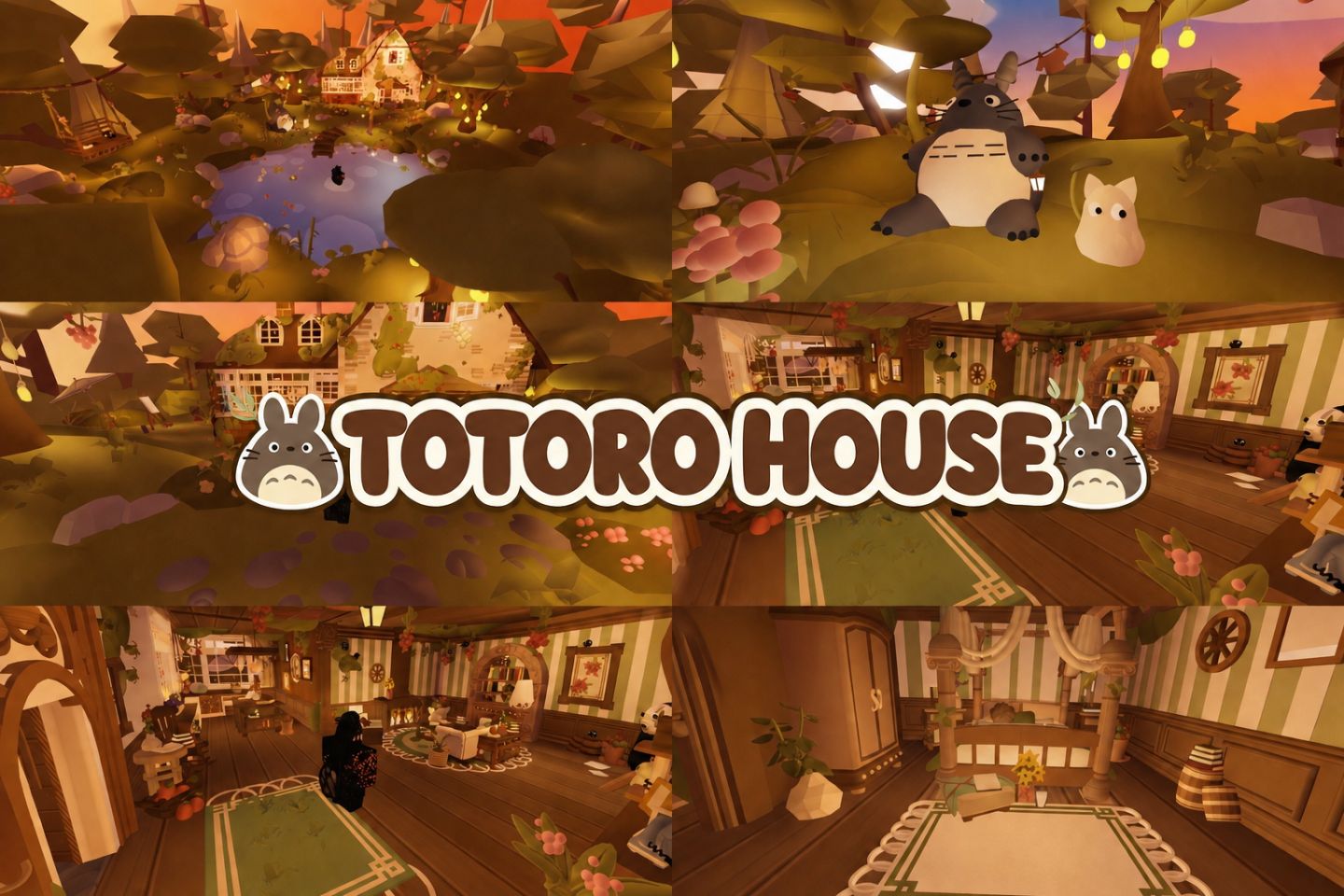 House Totoro glitch, casa Totoro adoptme , preppy house